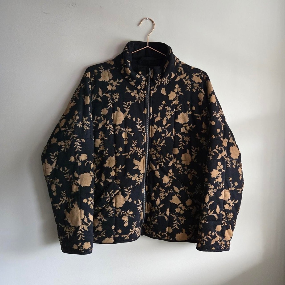 Floral Black and Tan Jacket